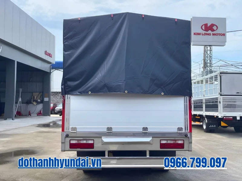 bung duoi xe tai jac n350s thung mui bat Bửng đuôi xe tải JAC N350S thùng mui bạt