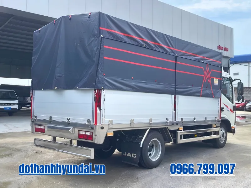 duoi xe tai jac n350s thung mui bat Đuôi xe tải JAC N350S thùng mui bạt dài 4m4