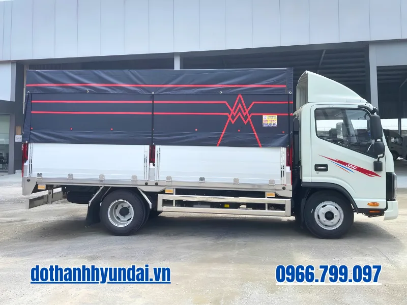hong xe tai jac n350s pro thung mui bat Hông xe tải JAC N350S Pro thùng mui bạt dài 4m4