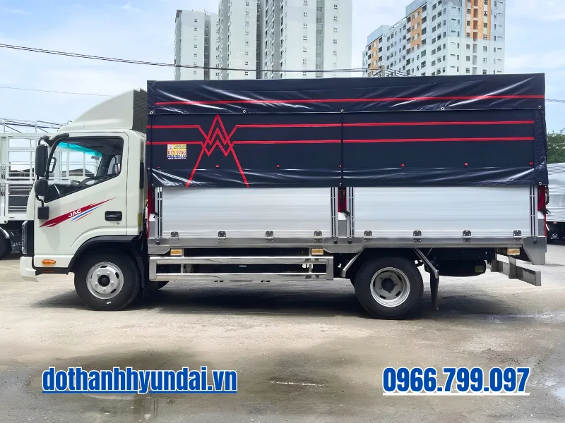 hong xe tai jac n350s thung mui bat Hông xe tải JAC N350S thùng mui bạt dài 4m4