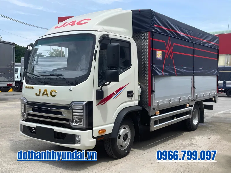 xe tai jac n350s pro thung mui bat Xe tải JAC N350S Pro thùng mui bạt