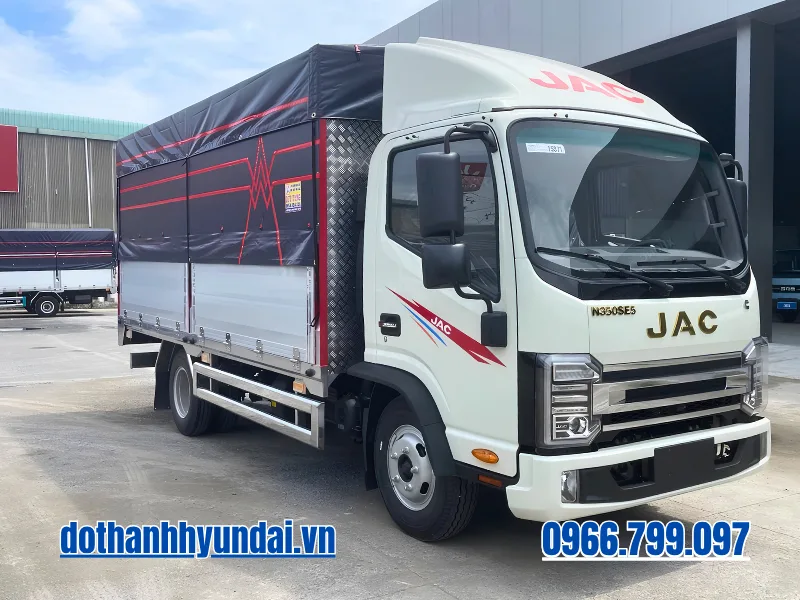 xe tai jac n350s thung mui bat Xe tải JAC N350S thùng mui bạt