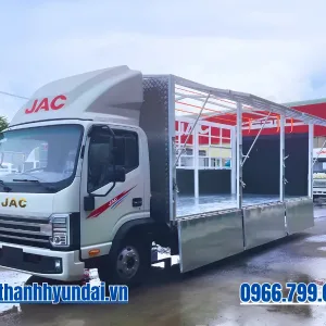 Xe tải JAC N350SL thùng mui bạt bửng nâng mở vĩ